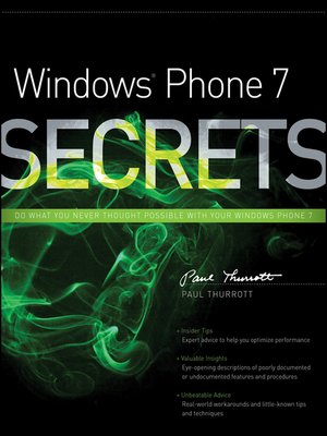 cover image of Windows Phone 7 Secrets